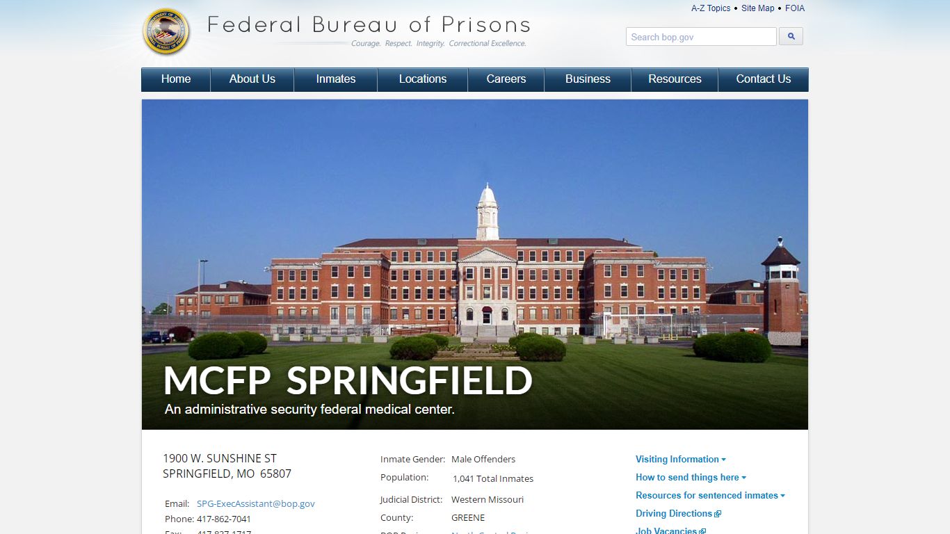 MCFP Springfield - Federal Bureau of Prisons